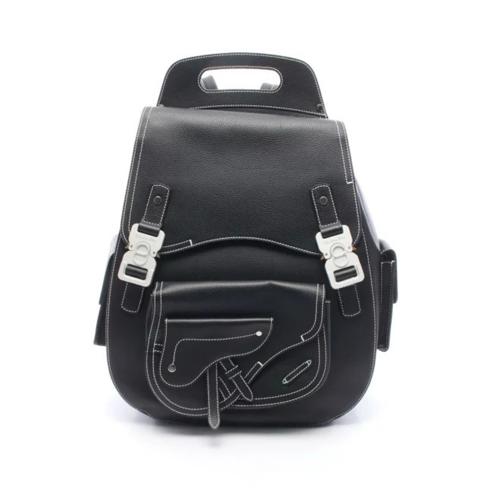 Christian Dior Gallop Maxi Backpack Leather Black
